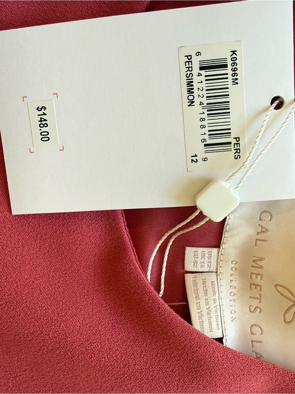 Gal Meets Glam Classic Long-Sleeve Fit & Flare Dress in Coral - Picture 6 of 6